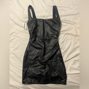 Naked Wardrobe Too Hot Faux Leather Minidress Size S